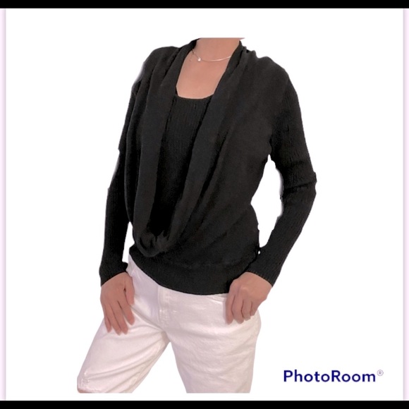 Neiman Marcus Sweaters - Neiman Marcus Exclusive Women Long Cowl-Neck Pullover Sweater Size Small